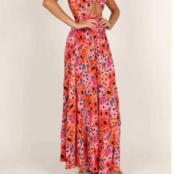 Petal & Pup Sarai Floral Cutout Maxi Dress - Picture 3 of 7